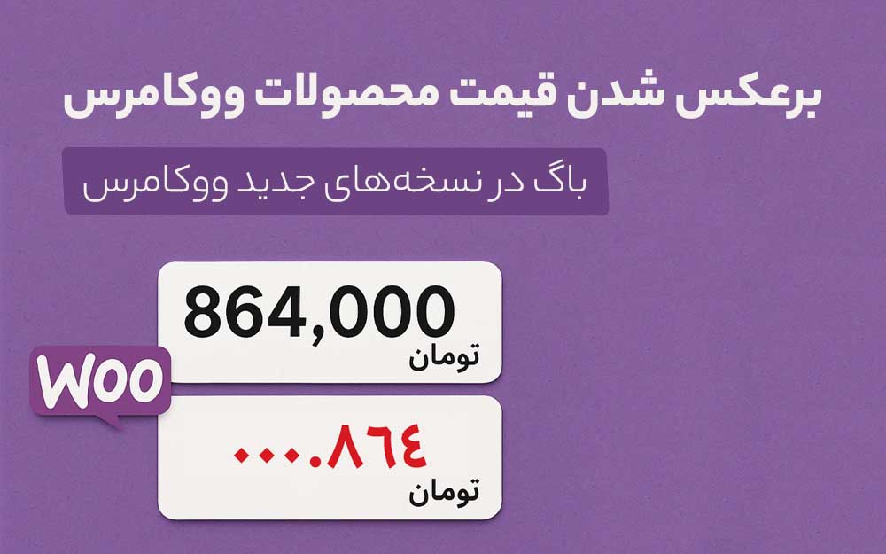 برعکس شدن قیمت محصولات ووکامرس
